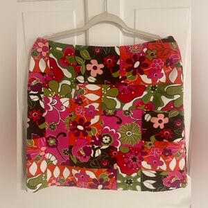 NWOT Vibrant Floral Patchwork Mini Skirt